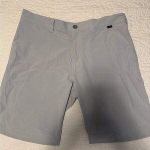 Travis Mathew Light Gray Flat Front Shorts 34